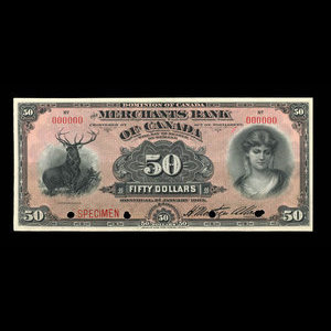 Canada, Merchants Bank of Canada (The), 50 dollars : January 2, 1903