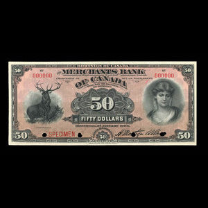 Canada, Merchants Bank of Canada (The), 50 dollars : January 2, 1903