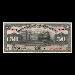 Canada, Metropolitan Bank (The), 50 dollars : November 5, 1902