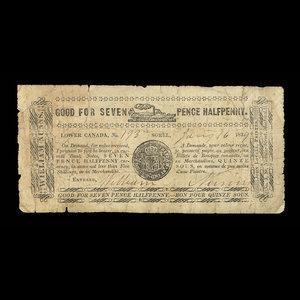 Canada, William Nunns, 7 1/2 pence : January 16, 1839