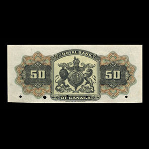 Canada, Royal Bank of Canada, 50 dollars : January 2, 1901