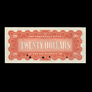 Canada, Sovereign Bank of Canada, 20 dollars : May 1, 1907