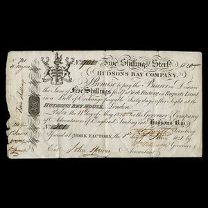 Canada, Hudson's Bay Company, 5 shillings : 1820