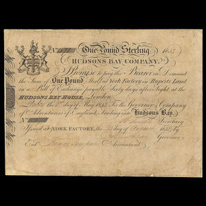 Canada, Hudson's Bay Company, 1 pound : 1832