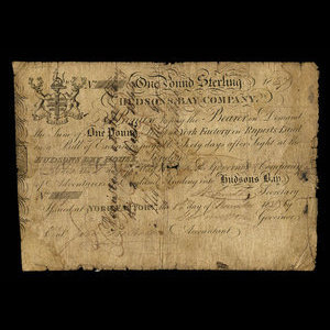 Canada, Hudson's Bay Company, 1 pound : 1837
