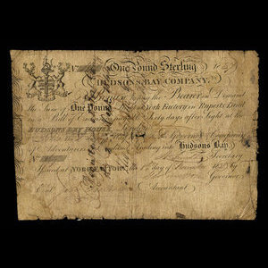 Canada, Hudson's Bay Company, 1 pound : 1837