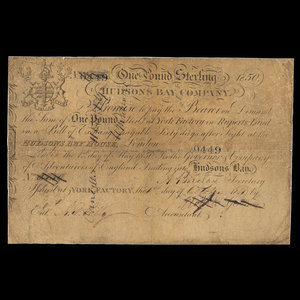Canada, Hudson's Bay Company, 1 pound : 1850