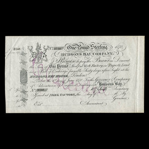 Canada, Hudson's Bay Company, 1 pound : 1870