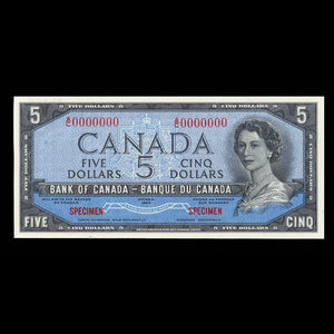 Canada, Bank of Canada, 5 dollars : 1954