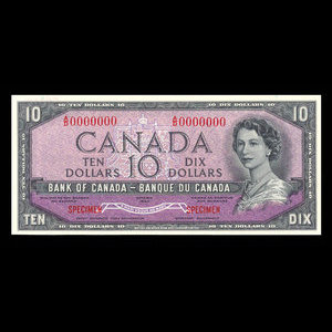 Canada, Bank of Canada, 10 dollars : 1954