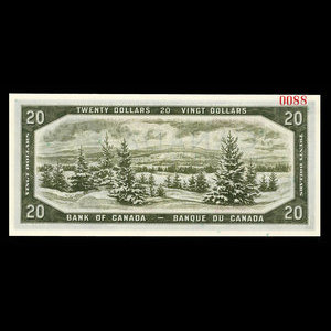 Canada, Bank of Canada, 20 dollars : 1954