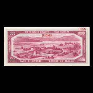 Canada, Bank of Canada, 1,000 dollars : 1954