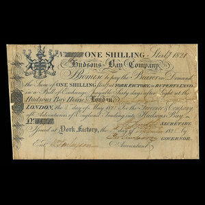 Canada, Hudson's Bay Company, 1 shilling : 1821