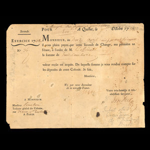 Canada, French Colonial Authorities, 800 livres : October 2, 1758