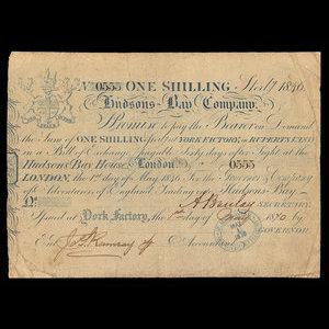 Canada, Hudson's Bay Company, 1 shilling : 1846