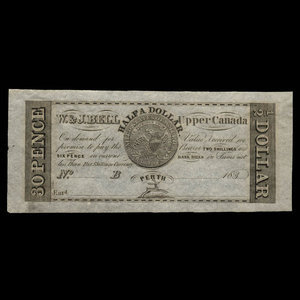 Canada, W. & J. Bell, 30 pence : 1839