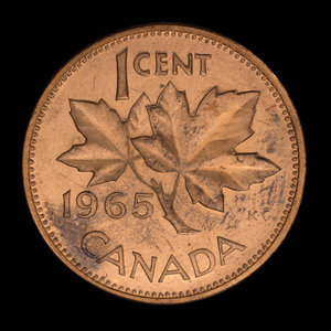 Canada, Elizabeth II, 1 cent : 1965