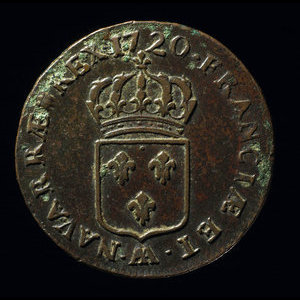 France, Louis XV, 1 sol : 1720