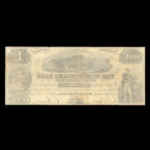 Canada, Westmorland Bank of New Brunswick, 1 dollar : June 1, 1854