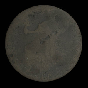 Canada, unknown, 1/2 penny : 1838