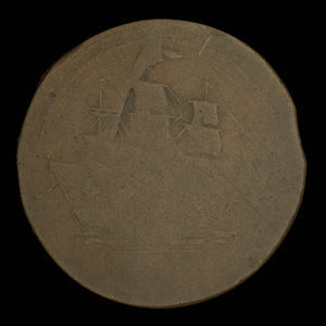 Canada, unknown, 1/2 penny : 1838