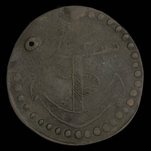 Canada, unknown, 1/2 penny : 1838