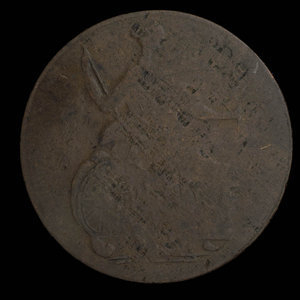 Canada, unknown, 1/2 penny : 1838