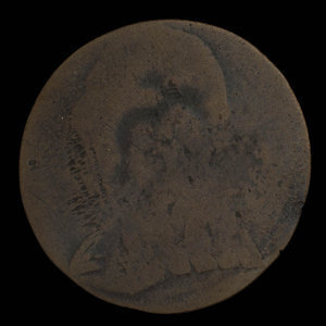 Canada, unknown, 1/2 penny : 1838