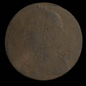 Canada, unknown, 1/2 penny : 1838