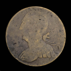 Canada, unknown, 1/2 penny : 1838