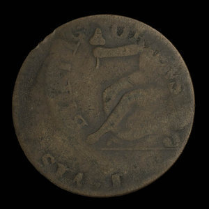 Canada, unknown, 1/2 penny : 1838