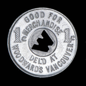 Canada, Woodward's Stores Limited, 1 cent : 1935