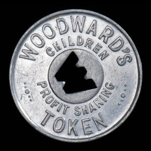 Canada, Woodward's Stores Limited, 1 cent : 1935