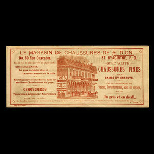 Canada, A. Dion, no denomination : 1887
