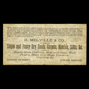 Canada, D. Melville & Co., 1 dollar : 1894