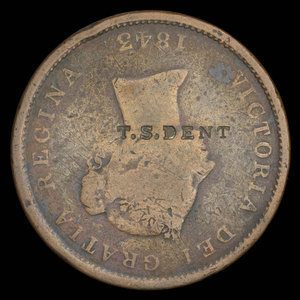 Canada, Province of New Brunswick, 1 penny : 1843