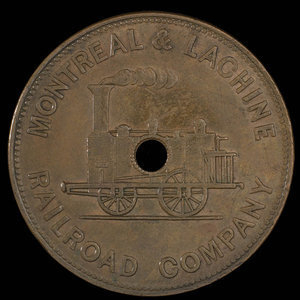 Canada, Montreal & Lachine Railroad Company, 1 fare, third class : 1850