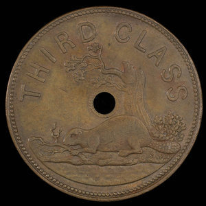 Canada, Montreal & Lachine Railroad Company, 1 fare, third class : 1850