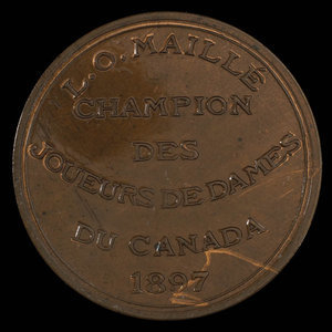 Canada, Club d'Échecs et de Dames Canadien Français de Montréal, no denomination : 1897