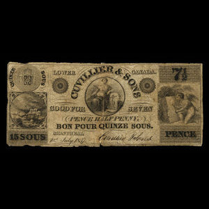 Canada, Cuvillier & Sons, 7 1/2 pence : July 10, 1837