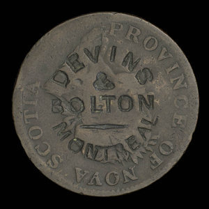 Canada, Devins & Bolton, no denomination : 1867