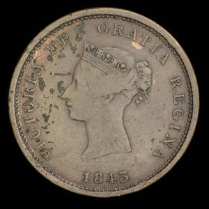 Canada, Province of New Brunswick, 1 penny : 1843