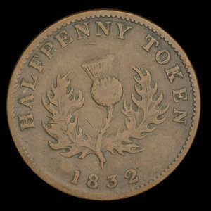 Canada, Province of Nova Scotia, 1/2 penny : 1832