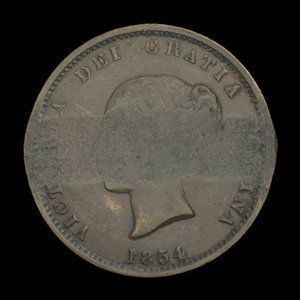 Canada, Province of New Brunswick, 1/2 penny : 1854