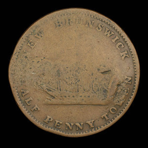 Canada, Province of New Brunswick, 1/2 penny : 1843