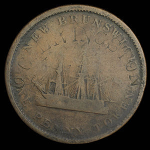 Canada, Province of New Brunswick, 1 penny : 1843