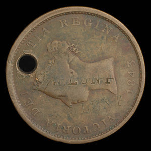 Canada, Province of New Brunswick, 1 penny : 1843