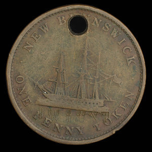 Canada, Province of New Brunswick, 1 penny : 1843