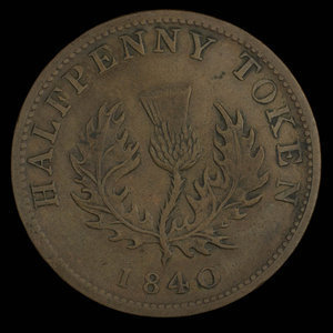 Canada, Province of Nova Scotia, 1/2 penny : 1840