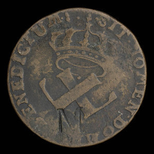 France, Company of the Indies, 9 deniers : 1721
